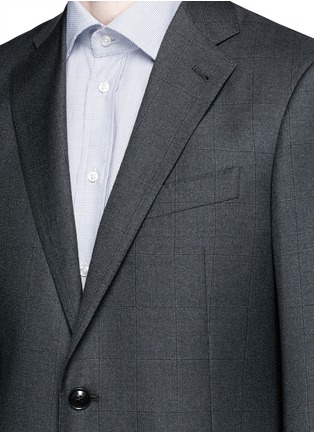 Detail View - Click To Enlarge - ARMANI COLLEZIONI - Trend' windowpane check wool suit