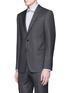 Front View - Click To Enlarge - ARMANI COLLEZIONI - Trend' windowpane check wool suit