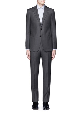 Main View - Click To Enlarge - ARMANI COLLEZIONI - Trend' windowpane check wool suit