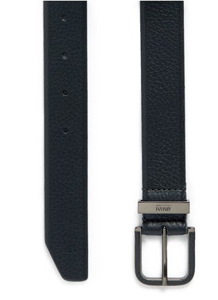 Detail View - Click To Enlarge - ARMANI COLLEZIONI - Pebbled leather belt