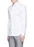 Front View - Click To Enlarge - ARMANI COLLEZIONI - Contrast shoulder cotton shirt