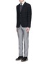 Figure View - Click To Enlarge - ARMANI COLLEZIONI - Contrast shoulder cotton shirt