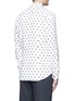 Back View - Click To Enlarge - ARMANI COLLEZIONI - Diamond print cotton blend shirt