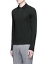 Front View - Click To Enlarge - ARMANI COLLEZIONI - Slim fit long sleeve polo shirt