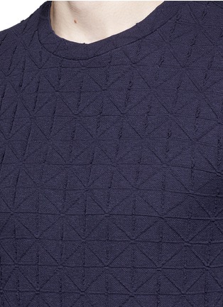 Detail View - Click To Enlarge - ARMANI COLLEZIONI - Diamond motif sweater