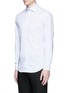 Front View - Click To Enlarge - ARMANI COLLEZIONI - 'Modern' stripe cotton shirt