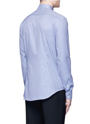 Back View - Click To Enlarge - ARMANI COLLEZIONI - Slim fit check cotton shirt