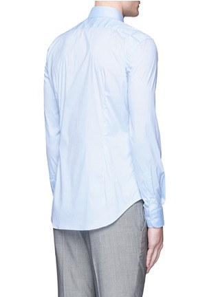 Back View - Click To Enlarge - ARMANI COLLEZIONI - Slim fit stretch poplin shirt