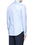 Back View - Click To Enlarge - ARMANI COLLEZIONI - Contrast dobby stripe cotton shirt