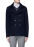 Main View - Click To Enlarge - ARMANI COLLEZIONI - Wool blend flannel peacoat