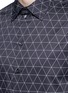 Detail View - Click To Enlarge - ARMANI COLLEZIONI - Diamond print cotton shirt