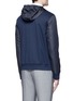 Back View - Click To Enlarge - ARMANI COLLEZIONI - Tech fabric sleeve and hood blouson jacket