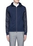 Main View - Click To Enlarge - ARMANI COLLEZIONI - Tech fabric sleeve and hood blouson jacket