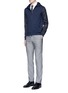 Figure View - Click To Enlarge - ARMANI COLLEZIONI - Tech fabric sleeve and hood blouson jacket