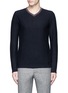 Main View - Click To Enlarge - ARMANI COLLEZIONI - Pinstripe cashmere sweater
