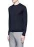 Front View - Click To Enlarge - ARMANI COLLEZIONI - Wool crew neck sweater