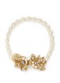 Main View - Click To Enlarge - MIRIAM HASKELL - Swarovski crystal leaf filigree glass pearl bracelet