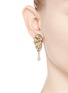Figure View - Click To Enlarge - MIRIAM HASKELL - Crystal glass pearl leaf filigree drop earrings