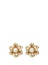 Main View - Click To Enlarge - MIRIAM HASKELL - Crystal glass pearl floral swirl stud earrings