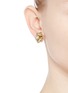 Figure View - Click To Enlarge - MIRIAM HASKELL - Crystal glass pearl floral swirl stud earrings