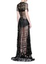 Back View - Click To Enlarge - JINNNN - Made-to-Order<br/><br/>Lasercut leather lattice maxi dress