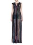 Main View - Click To Enlarge - JINNNN - Made-to-Order<br/><br/>Miao pattern hand embroidered confetti maxi dress