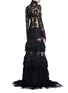 Back View - Click To Enlarge - JINNNN - Made-to-Order<br/><br/>'Black Widow' vintage French lace gown
