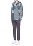 Figure View - Click To Enlarge - ADIDAS BY WHITE MOUNTAINEERING - Patchwork Henley shirt