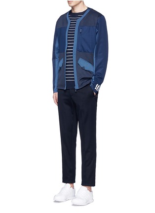 Figure View - Click To Enlarge - ADIDAS BY WHITE MOUNTAINEERING - Patchwork jersey jacket
