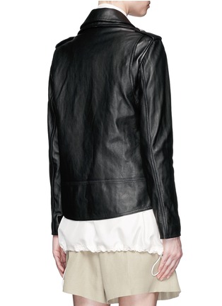 Back View - Click To Enlarge - 3.1 PHILLIP LIM - Detachable silk vest leather combo biker jacket