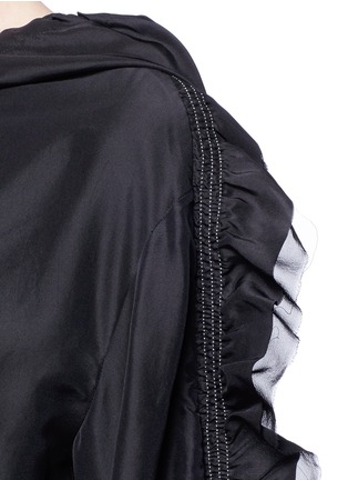 Detail View - Click To Enlarge - 3.1 PHILLIP LIM - Ruffle sleeve cropped silk anorak