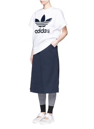 Figure View - Click To Enlarge - ADIDAS X HYKE - 'HY' structured wrap skort