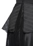 Detail View - Click To Enlarge - 72723 - 'Rome' drape front stripe organza ball skirt