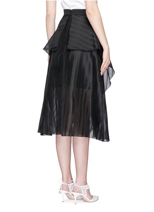 Back View - Click To Enlarge - 72723 - 'Rome' drape front stripe organza ball skirt