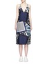 Main View - Click To Enlarge - 72723 - Scarf colourblock camisole dress