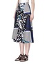 Front View - Click To Enlarge - 72723 - Scarf colourblock print culottes