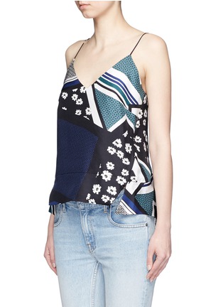 Front View - Click To Enlarge - 72723 - Scarf colourblock print camisole