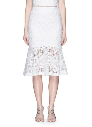 Main View - Click To Enlarge - 72723 - Squiggle embroidery lace flute skirt