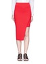 Main View - Click To Enlarge - 72723 - Asymmetric double-layer knit pencil skirt