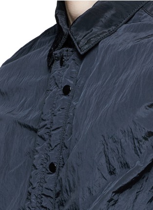 Detail View - Click To Enlarge - STONE ISLAND - 'Nylon Metal' crinkled zip shirt jacket