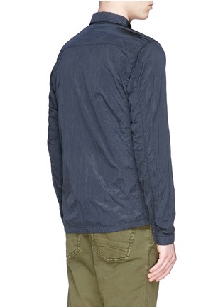 Back View - Click To Enlarge - STONE ISLAND - 'Nylon Metal' crinkled zip shirt jacket