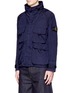 Front View - Click To Enlarge - STONE ISLAND - 'Nylon Metal' crinkled jacket