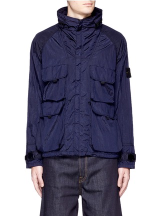 Main View - Click To Enlarge - STONE ISLAND - 'Nylon Metal' crinkled jacket