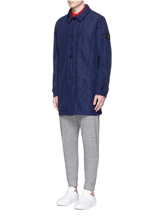 Front View - Click To Enlarge - STONE ISLAND - 'Micro Reps' hood coat
