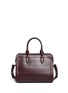 Back View - Click To Enlarge - ALEXANDER MCQUEEN - 'Padlock' small tribal perforated leather tote