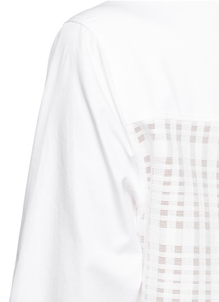 Detail View - Click To Enlarge - VINCE - Grid weave back cotton poplin shirt