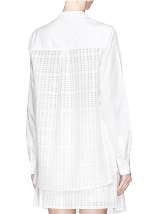 Back View - Click To Enlarge - VINCE - Grid weave back cotton poplin shirt