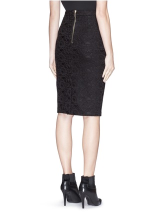 Back View - Click To Enlarge - GIVENCHY - Bonded lace pencil skirt