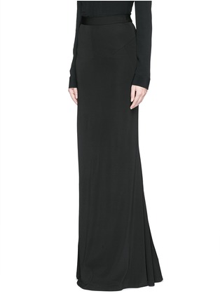 Front View - Click To Enlarge - GIVENCHY - Fishtail crepe maxi skirt