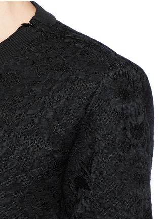 Detail View - Click To Enlarge - GIVENCHY - Bonded lace mesh sweatshirt